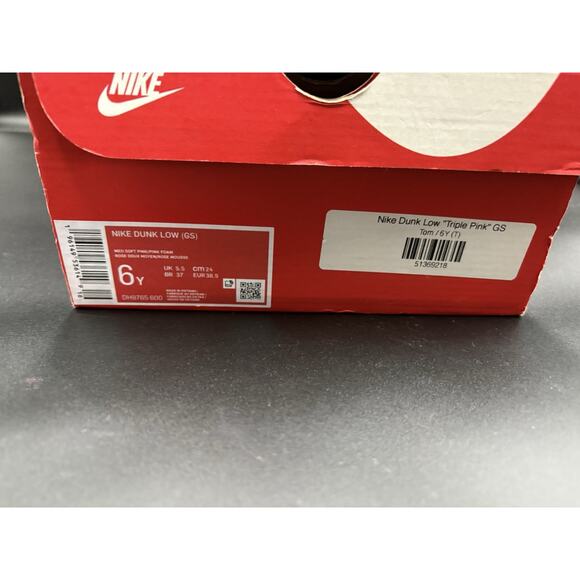Nike Dunk Low Triple Pink (GS) DH9765-600 SIZE 6Y main image 4